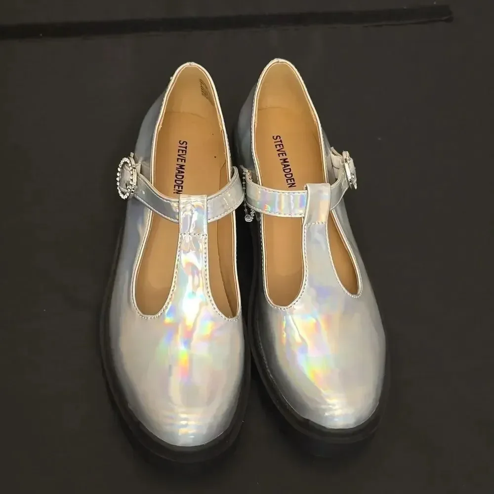 BRAND NEW STEVE MADDEN JSUZEY 954-IRIDESCENT MULTI-COLOR LOAFERS